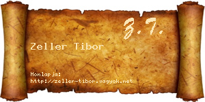 Zeller Tibor névjegykártya